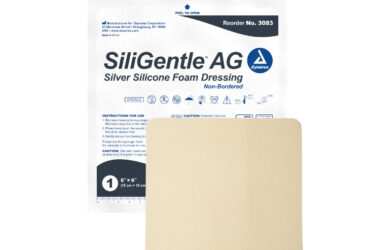 Dynarex 3084 SiliGentleAG - Silicone Bordered Foam Dressing, 2" x 2", 5/10/cs