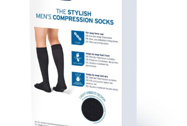 JOBST FOR MEN KNEE 15-20 CLOSED TOE BLACK XL CASE