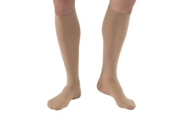 JOBST RELIEF KNEE 15-20 CLOSED TOE BEIGE LARGE FULL CALF PETITE