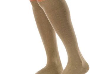 JOBST FOR MEN CASUAL KNEE 15-20 CLOSED TOE KHAKI MDT