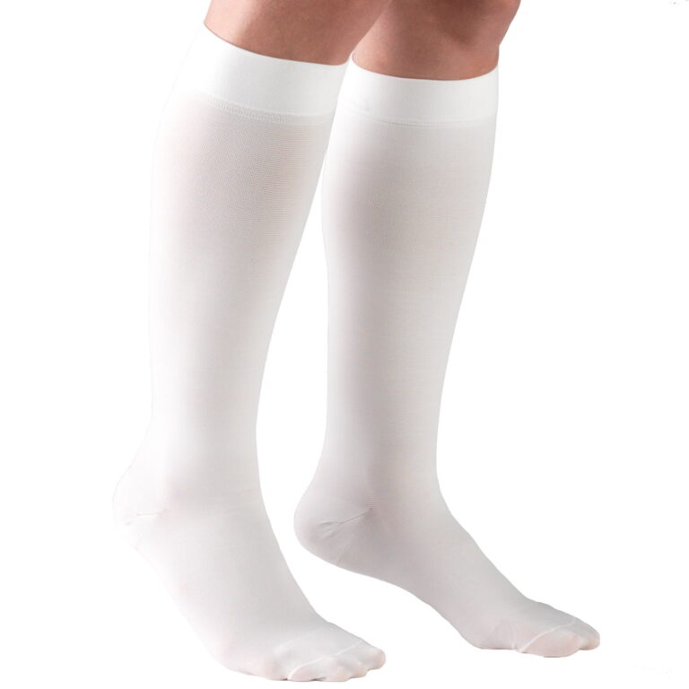 ACTIVA SHEER THERAPY KNEE 15-20 WOMENS WHITE LG