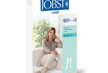JOBST SOSOFT 15-20 KNEE BROCADE CLOSED TOE SAND SM
