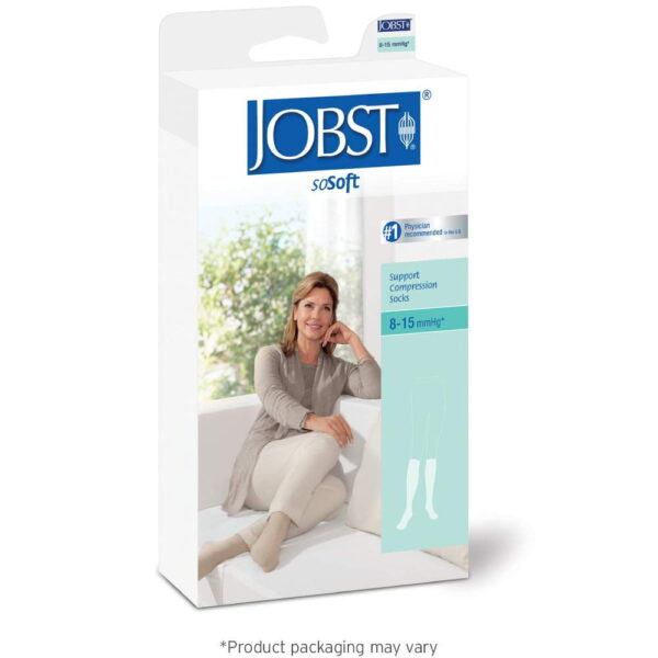 JOBST SOSOFT 15-20 KNEE BROCADE CLOSED TOE SAND SM