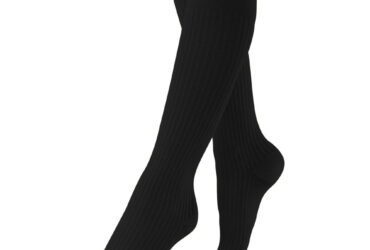 JOBST SOSOFT 15-20 KNEE RIBBED CLOSED TOE BLACK LG