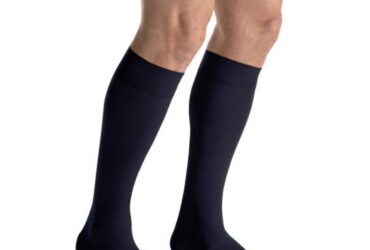 JOBST FOR MEN CASUAL KNEE 15-20 CLOSED TOE BLACK MD