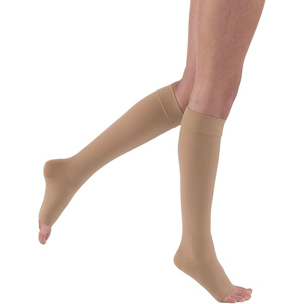 RELIEF KNEE 15-20 OPEN TOE BEIGE LG