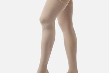 RELIEF THIGH 20-30 CLOSED TOE SILICONE BEIGE LG
