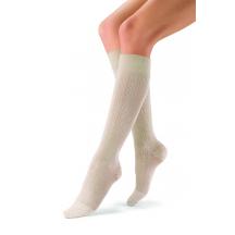 SOSOFT KNEE 8-15 RIBBED CLOSED TOE WHITE LG CS