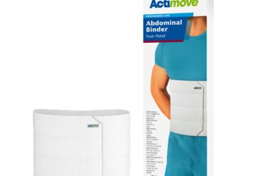 ACTIMOVE ABDOMINAL BINDER 4 PANEL WHT XS