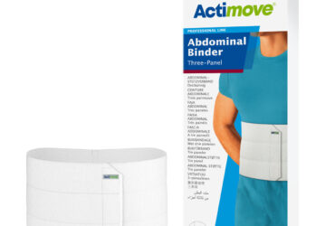 ACTIMOVE ABDOMINAL BINDER 3 PANEL WHT XS