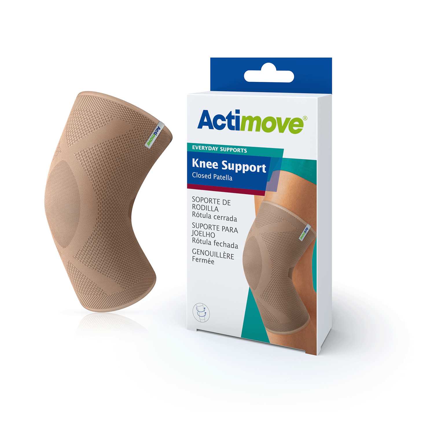 AMKneeSupportClosedPatella0.png ACTIMOVE SPORT ATHLETIC SUPPER WHT MD