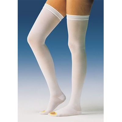 ANTI-EMB STOCKING 18 THIGH CLOSED TOE INSPECTION WHITE LG