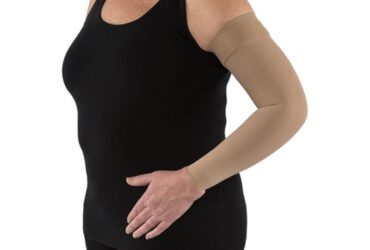 JOBST BELLA STRONG ARMSLEEVE 30-40 W/SIL NATURAL SZ 5 REG