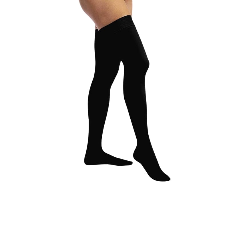 ClosedToeThighHighStockingsWithSiliconeBand_20to30mmHg_Black.jpg GRADUATED THERAPY 20-30 THIGH CLOSED TOE BLACK MD