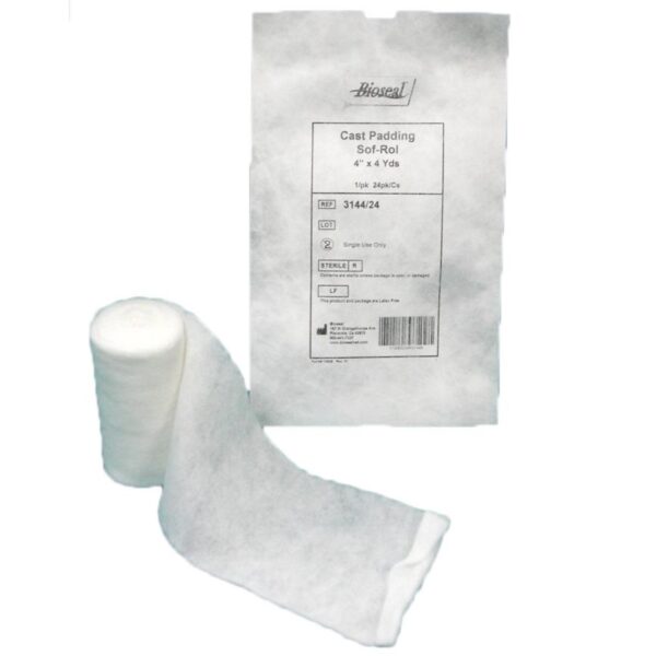 SOF-ROL STERILE PADDING 4IN X 4 YD-COTTON
