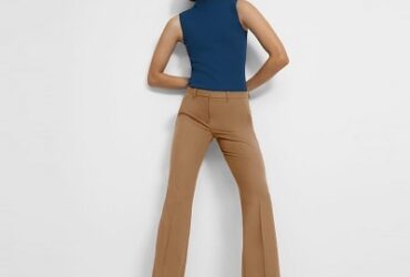 WOMENS DRESS TROUSER 15-20 KNEE CROSS HATCH TAN LG