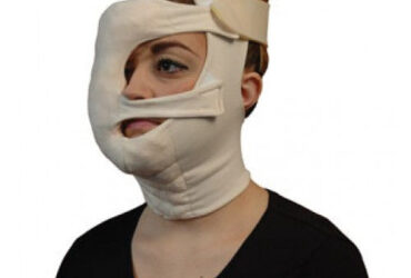 RTW - FACE MASK - HALF - LEFT - MEDIUM - ORGANIC COTTON & SPANDEX / IVORY