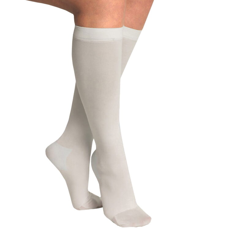ANTI-EMB STOCKING 18 KNEE CLOSED TOE WHITE XL