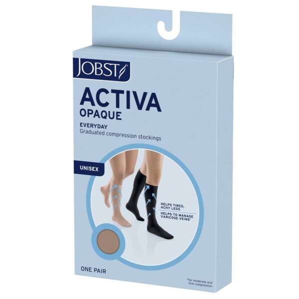 JOBST ACTIVA SOSOFT BROCADE 8-15 KNEE HIGH CT XLG BLK