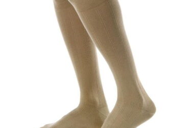 JOBST FOR MEN KNEE 30-40 CLOSED TOE KHAKI LGT