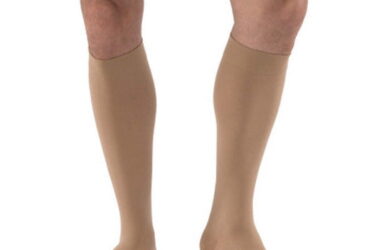 JOBST RELIEF KNEE HIGH SILICONE 30-40 CLOSED TOE BEIGE SMALL PETITE