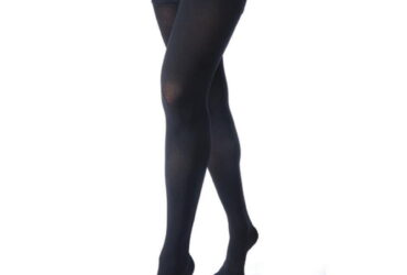 RELIEF THIGH 30-40 CLOSED TOE SILICONE PETITE BLACK LG