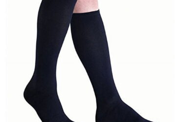 JOBST TRAVEL SOCK 15-20 KNEE CLOSED TOE BLACK SZ 1