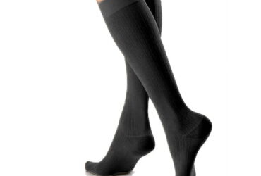 JOBST SOSOFT 15-20 KNEE RIBBED CLOSED TOE BLACK XL