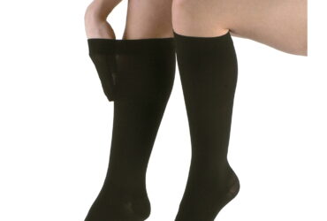 JOBST OPAQUE KNEE 15-20 CLOSED TOE CLASSIC BLACK LG CASE