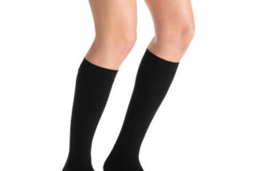 JOBST OPAQUE KNEE 30-40 CLOSED TOE PETITE CLASSIC BLACK LG