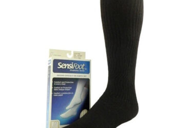 JOBST SENSIFOOT KNEE CLOSED TOE BLACK MD