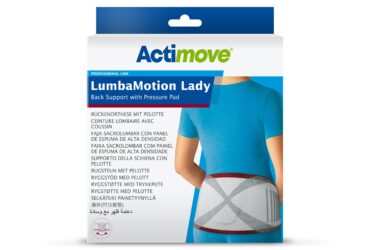 ACTIMOVE LUMBAMOTION 3D BACK SUPP W/PRESSURE PAD WHT SM