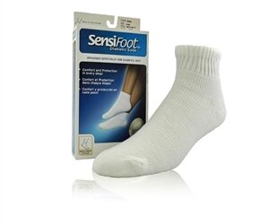 JOBST SENSIFOOT MINI-CREW CLOSED TOE WHITE XL
