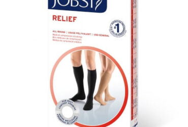JOBST RELIEF KNEE 15-20 CLOSED TOE BLACK LARGE FULL CALF PETITIE