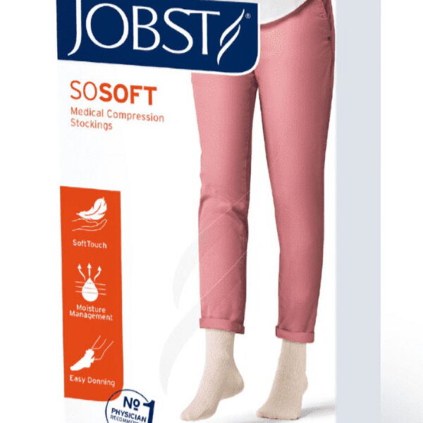 JOBST SOSOFT 20-30 KNEE BROCADE CLOSED TOE SAND MD