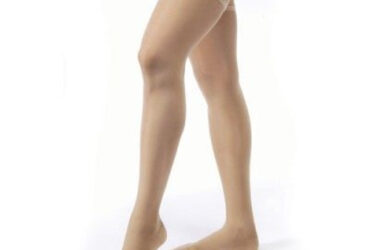 JOBST ULTRASHEER THIGH 15-20 CLOSED TOE LACE PETITE NATURAL LG