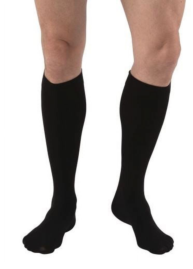 JOBST RELIEF KNEE HIGH SILICONE 20-30 CLOSED TOE BLACK MEDIUM PETITE