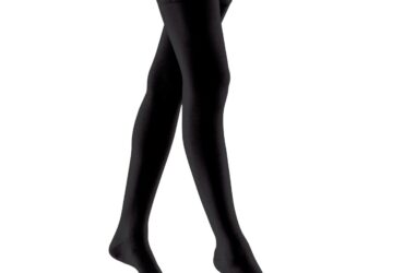 JOBST RELIEF THIGH SILICONE 15-20 OPEN TOE BLACK SMALL PETITE