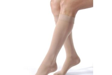RELIEF KNEE 20-30 CLOSED TOE SILICONE BEIGE XLFC