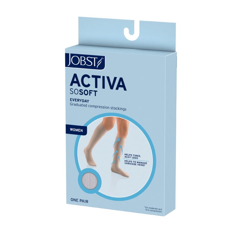 JOBST ACTIVA SOSOFT BROCADE 8-15 KNEE HIGH CT SM WHT