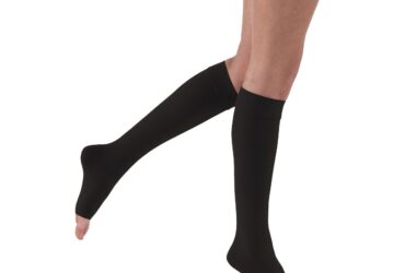 JOBST RELIEF KNEE SILICONE 20-30 OPEN TOE BLACK EXTRA LARGE