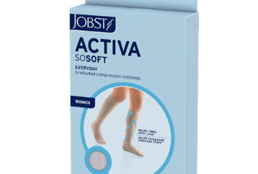 JOBST SOSOFT KNEE 8-15 BROCADE CLOSED TOE WHITE SMALL CS