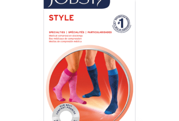 JOBST STYLE 15-20 MM HG KNEE HIGH CLOSED TOE EXTRA LARGE-REGULAR ARGYLE BLUE