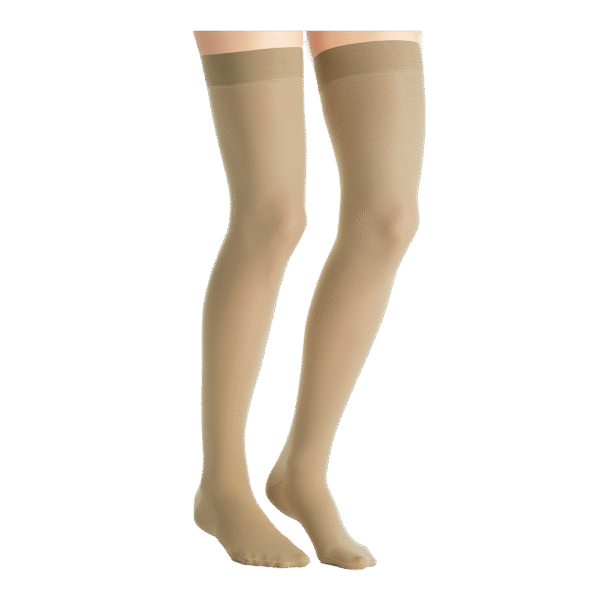 JOBST ULTRASHEER THIGH 15-20 CLOSED TOE SILKY BEIGE MD LACE CASE