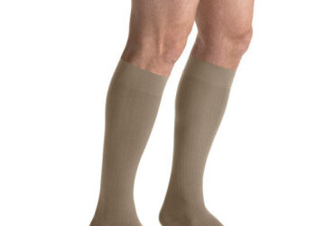 JOBST FOR MEN KNEE SOFTFIT 30-40 OPEN TOE KHAKI MD-LONG