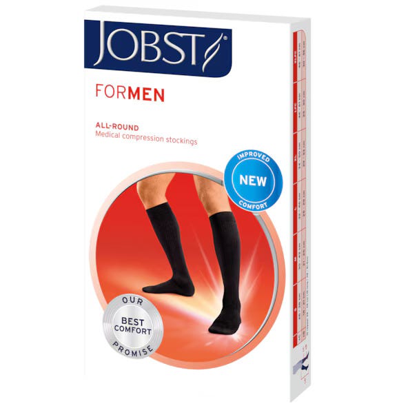 JOBST FOR MEN KNEE SOFTFIT 15-20 OPEN TOE NAVY LFC