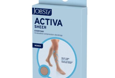 JOBST ACTIVA SHEER 20-30 THIGH W/LACE BAND CT XLG BLK