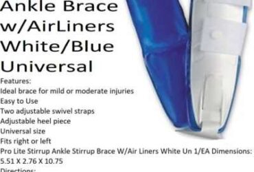 PROLITE ANKLE STIRRUP BRACE W/AIR LINERS WHT UN