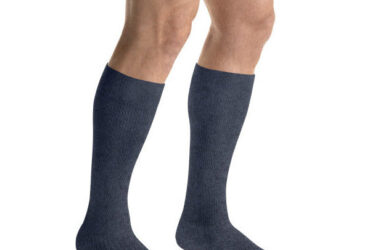 JOBST ACTIVEWEAR KNEE 30-40 CLOSED TOE DENIM BLUE MD