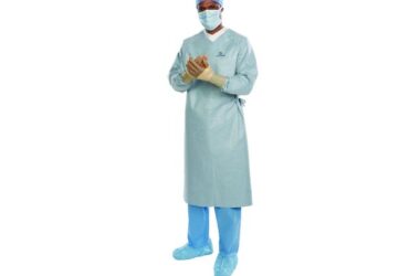 Aero Chrome Surgical Gown, X-Large, Standard Length, No Towel, Non-Sterile, 32/cs